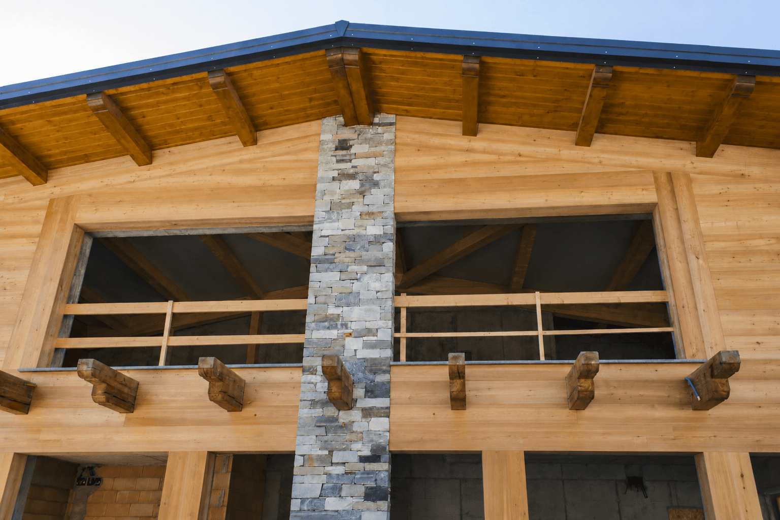 capannone in legno per segheria